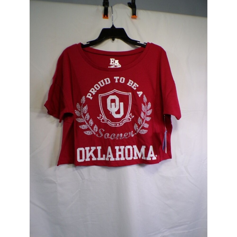E5 College Classics Women's Oklahoma Sooners Red Cropped T-Shirt M